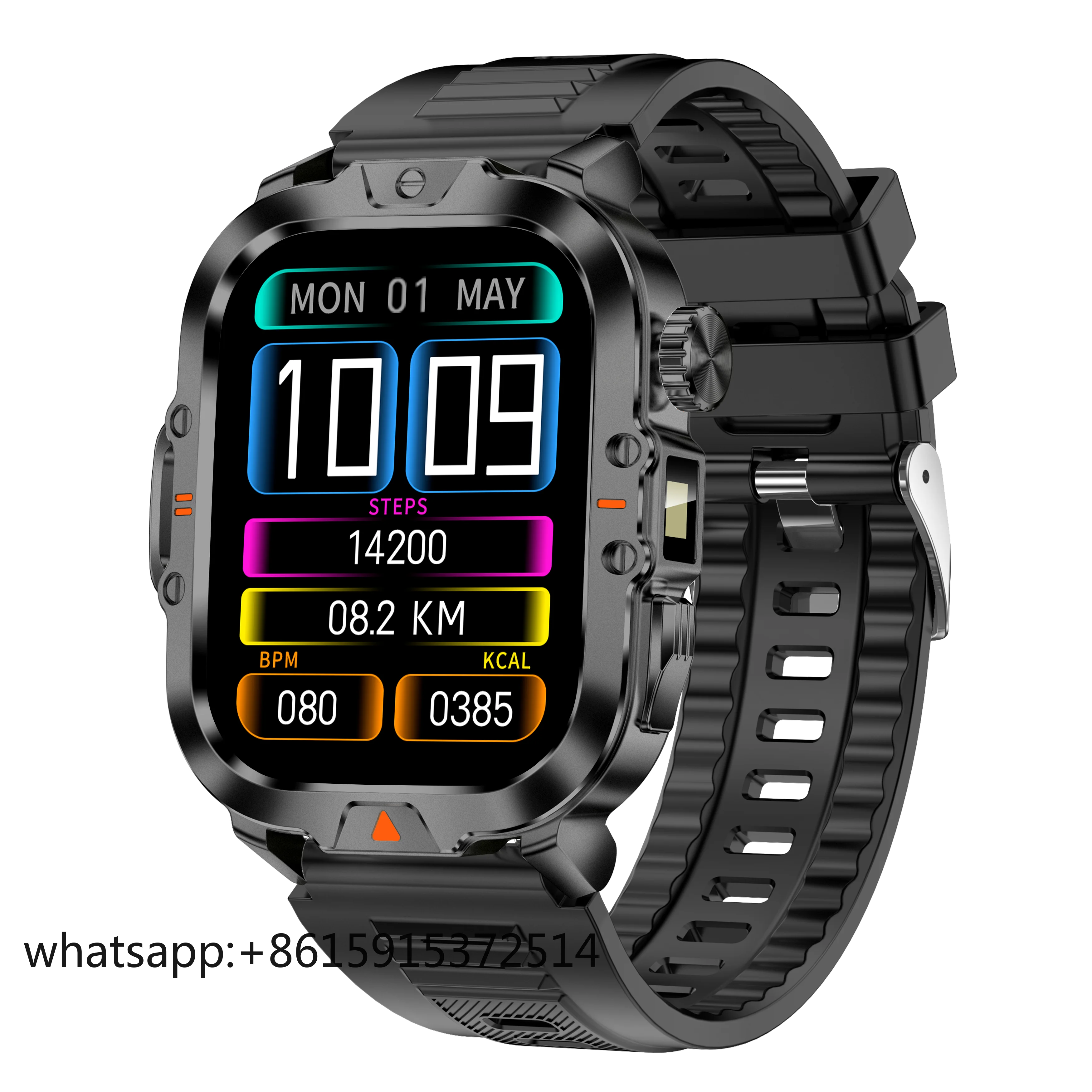 

TLCRETE V17Z Square Heart Rate Health Smartwatch Fashion Fitness Tracker Android Smart Watch with BT Call Function for Men Women