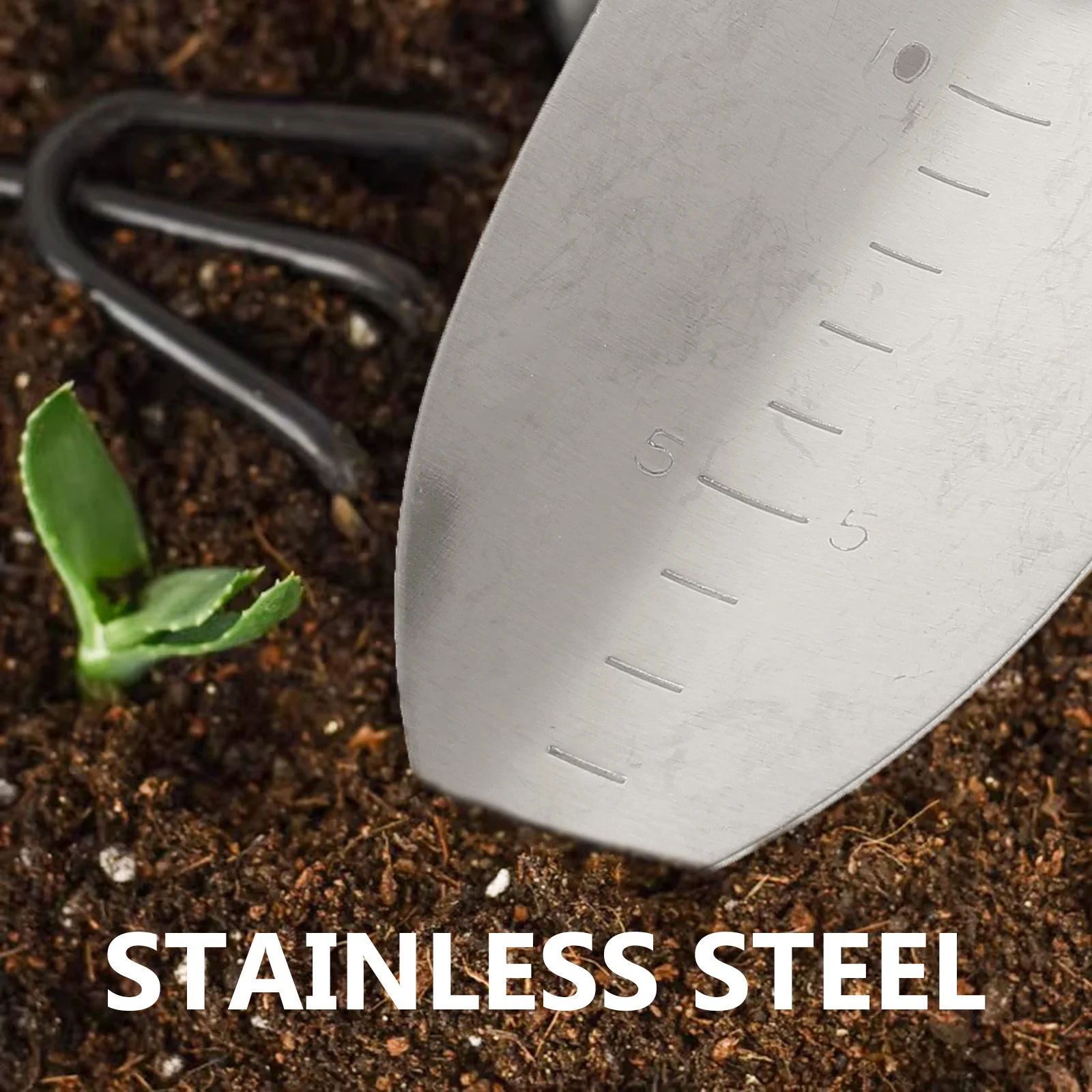 

Portable Stainless Steel Mini Garden Trowel Hand Shovel Silver Compact Camping Outdoor Emergency Rust Resistant Graduated Handle