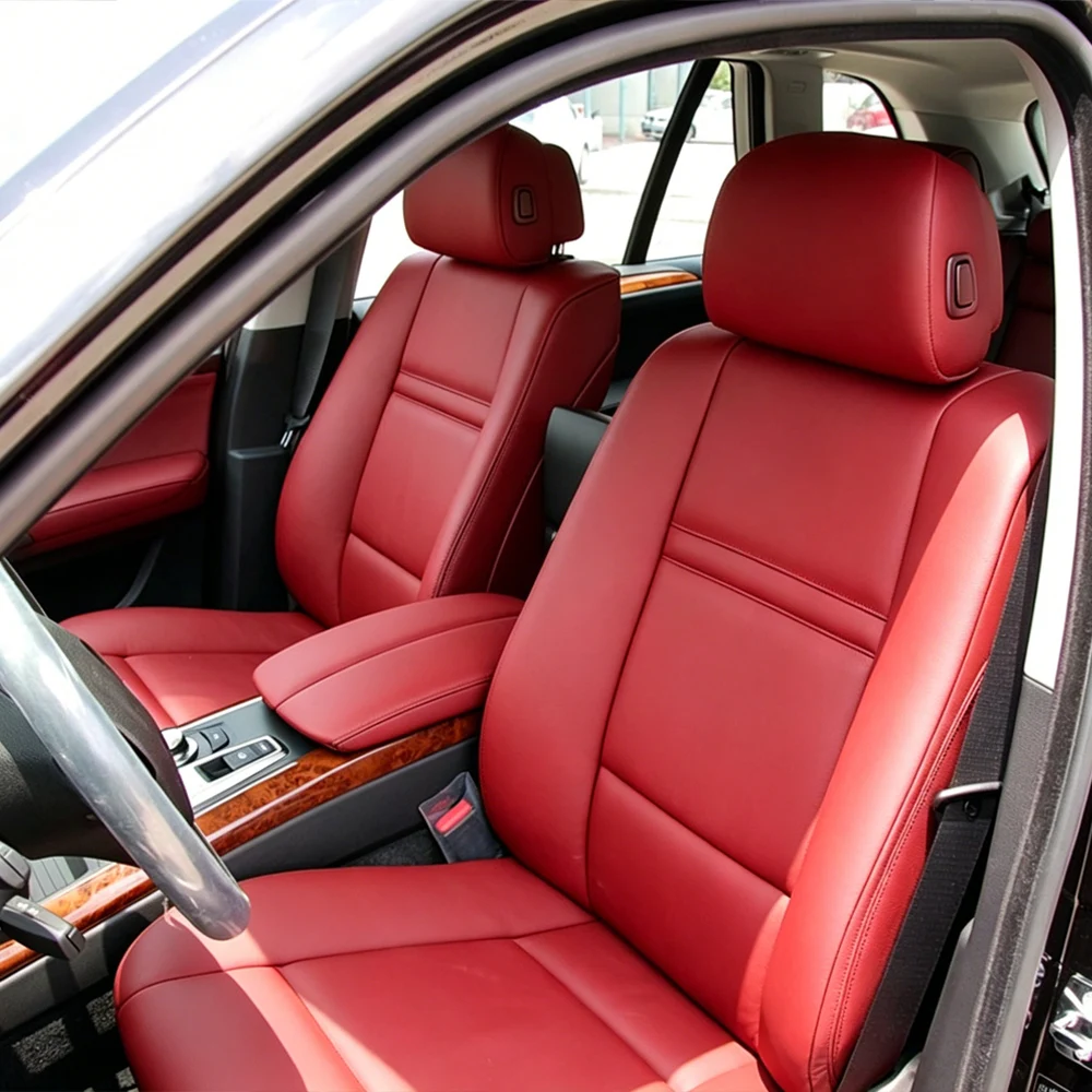 

Специальные чехлы для автомобильных сидений на 7 мест для BMW X5 2008 2009 2010 2011, чехлы из искусственной кожи, аксессуары для стайлинга автомобиля