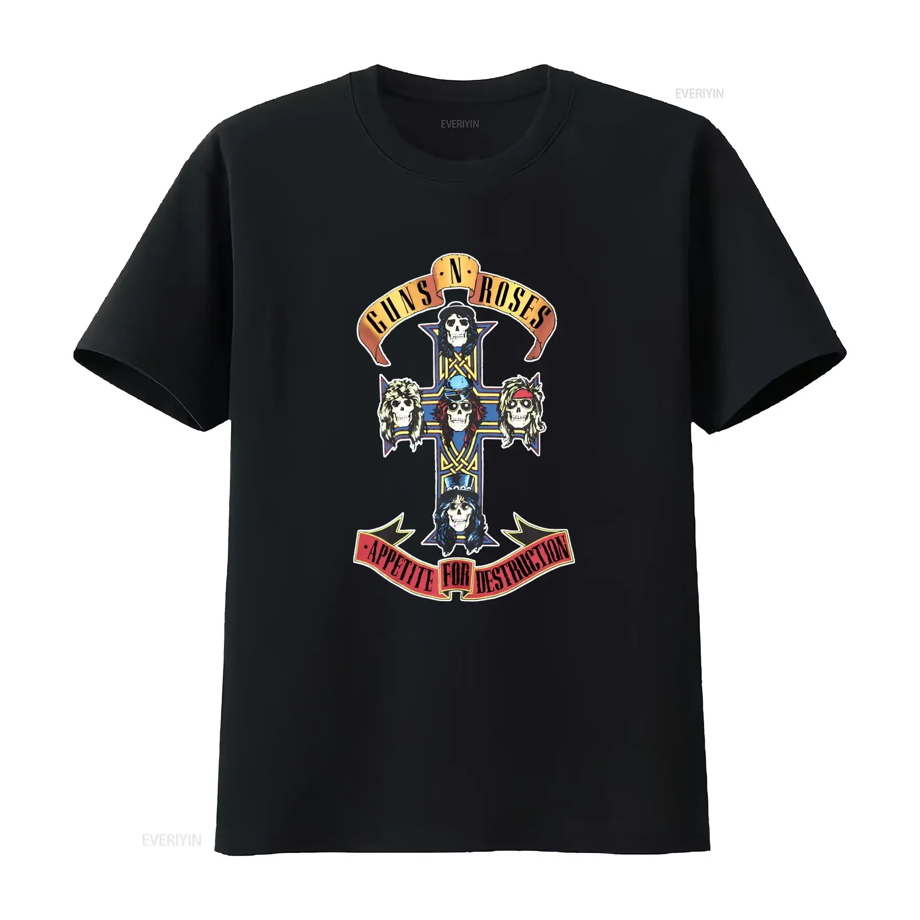 GNR appetite t shirt tee vintage feel White vintage Washed Casual Stretched streetwear designer clothes Comfortable Slightly