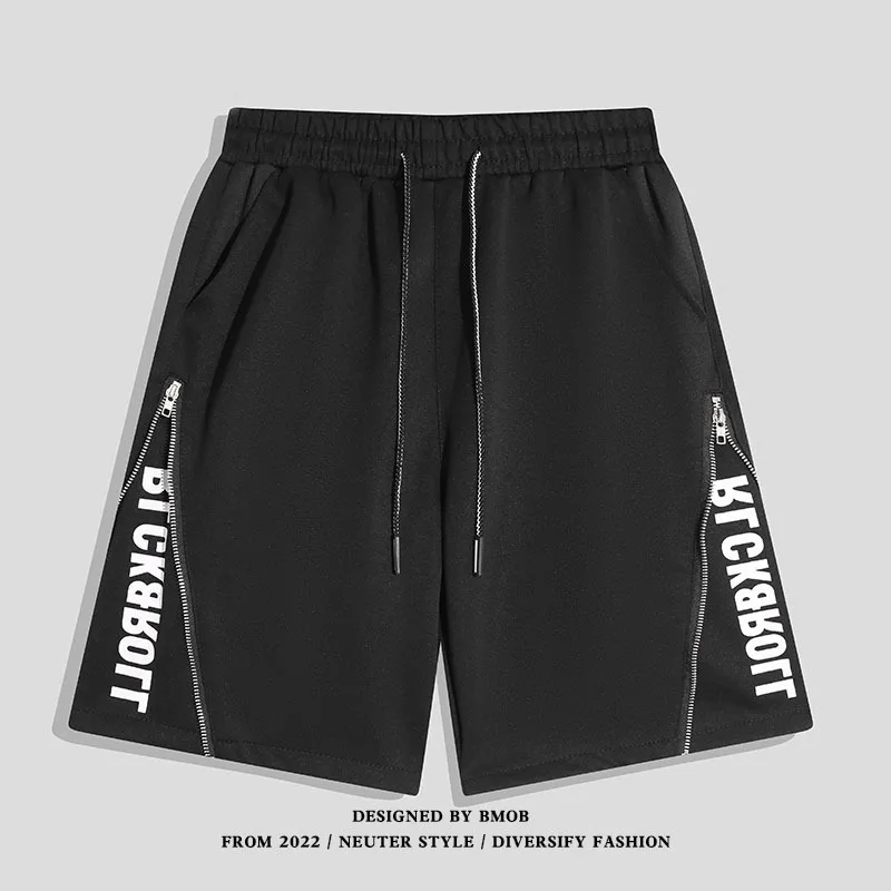 

Мужские спортивные шорты High Street, летние американские повседневные шорты, мужская одежда, черные, серые уличные брюки, новинка 2023 года
