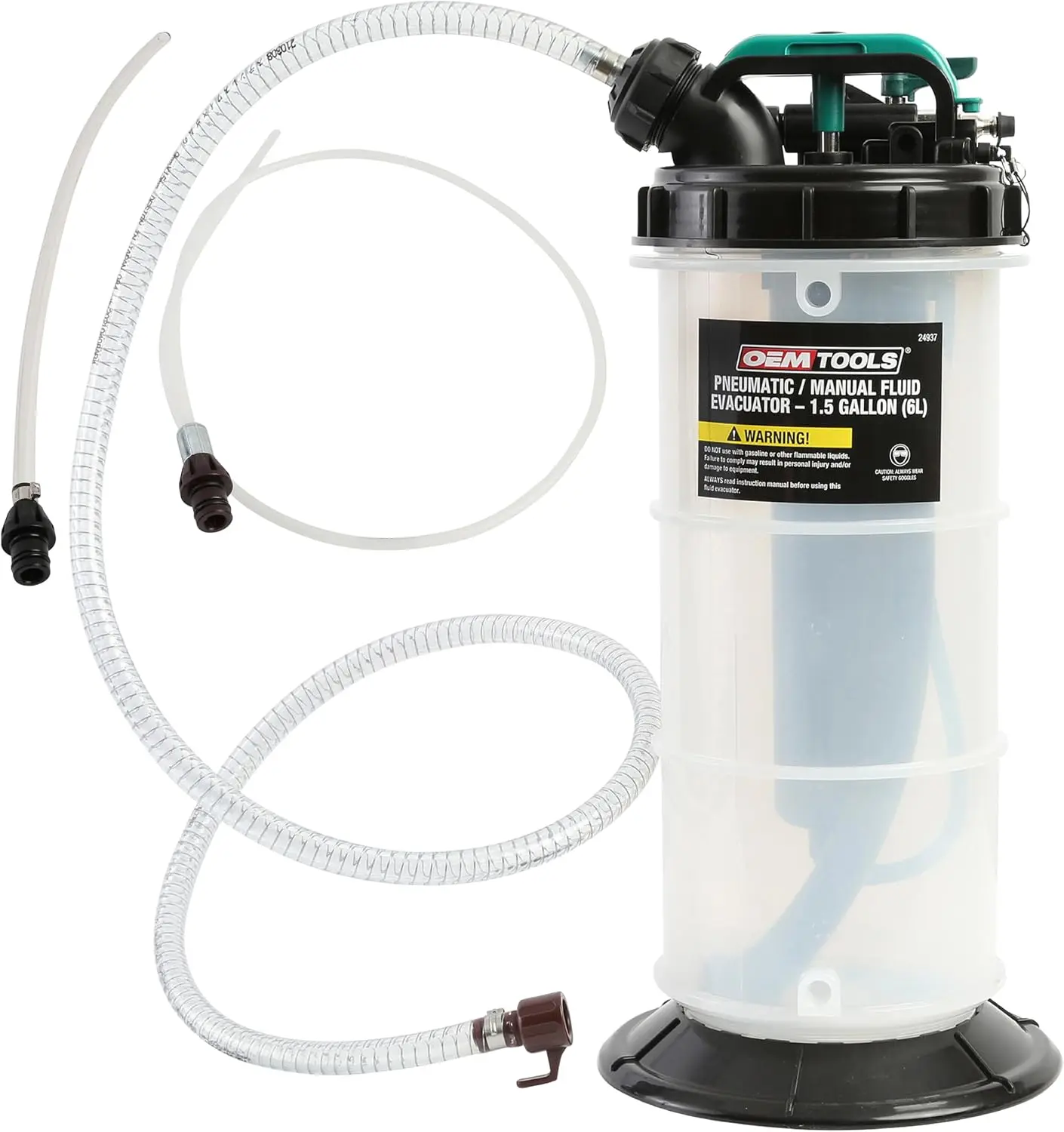 Pneumatic/Manual Fluid Extractor, 6L Oil Extractor Pump, 5ft Hose