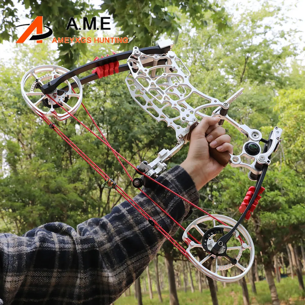 

30-70 lbs Dual-use Compound Bow 7075 Aviation Aluminium 4Color for Right Hand Archery Shooting Steel Ball Target Hunting
