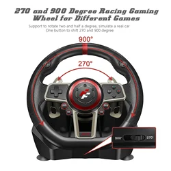 Racing Steering Wheel For PC/PS3/PS4/Switch/Xbox One/Xbox 360 Game Steering Vibration Joysticks Remote Controller Wheels Drive