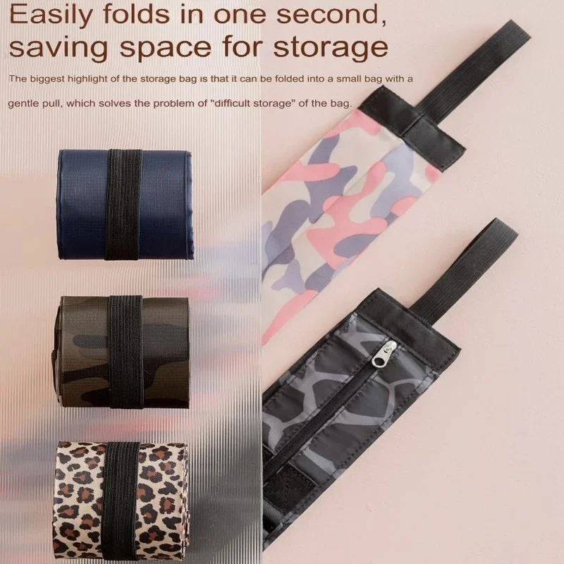 Large Capacity Foldable Shopping Bag Waterproof Grocery Storage Bag Portable Handbag Reusable Travel Bags Eco-Friendly Bags image 5