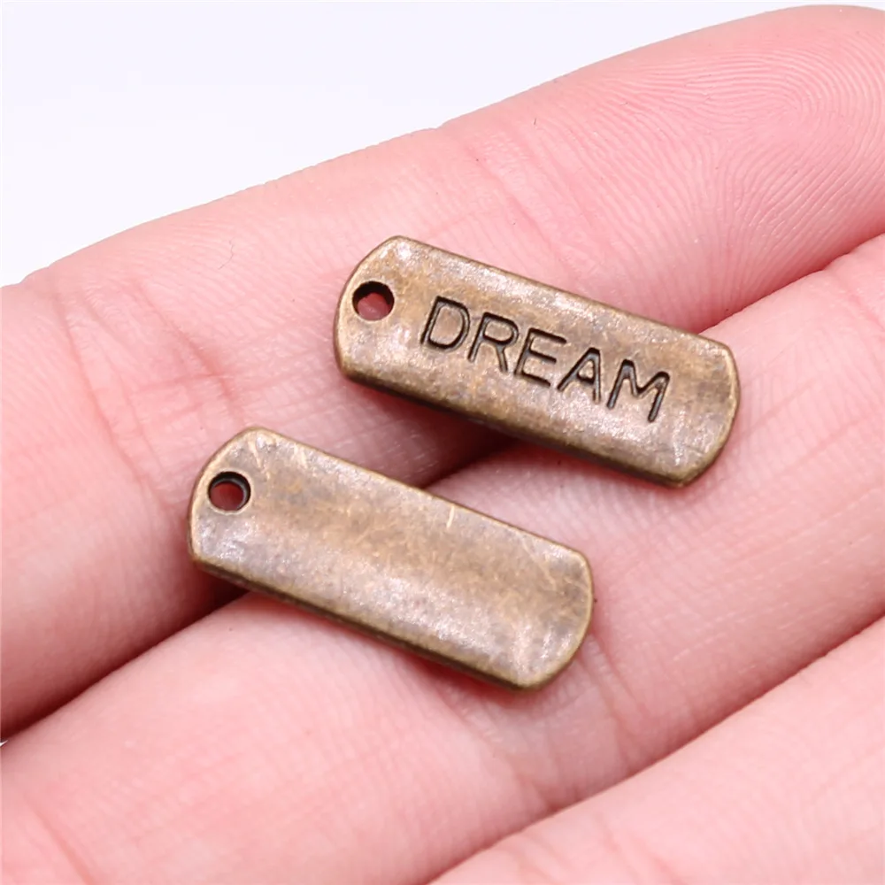 10 шт. 21x8 мм, 3 цвета: античное серебро, античное золото, античная бронза, подвески-талисманы для изготовления украшений