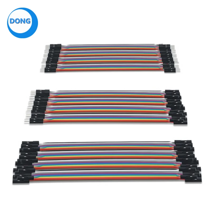 Macho para macho Breadboard Conexão Jumper Wires, Dupont Wire Cable para Arduino Prototipagem, 20cm, 40Pcs