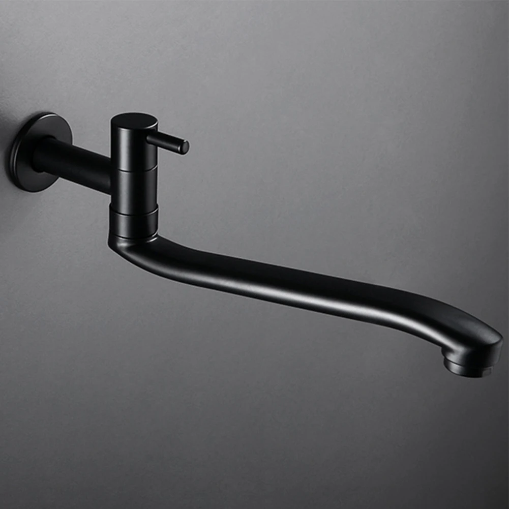 For Outdoor Use For Kitchen Single Handle Faucet Wall Mounted Faucet For Cleaning Faucet Length 36cm Spout For Versatile Use