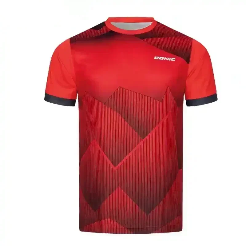 Sommer Neuer 3D-Druck Trend Mode Streetwear Atmungsaktives Herren-T-Shirt für Tischtennis-Training Schnelltrocknend Kurzarm – Detail 10