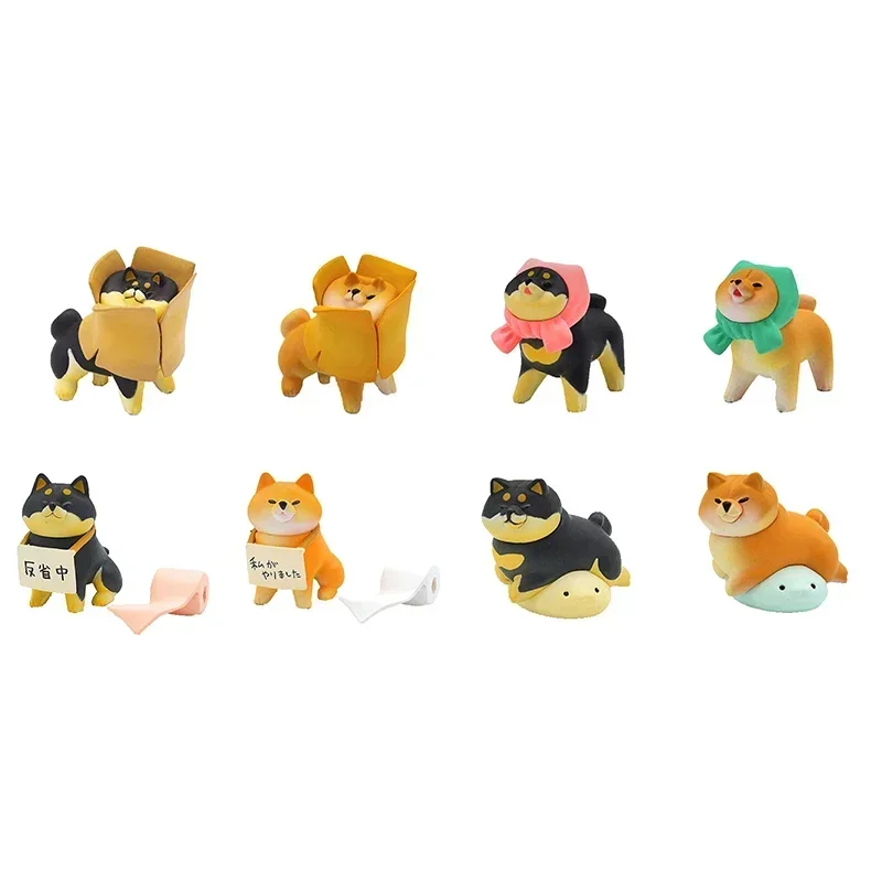 Stasto-Gashapon Capsule Toy, Figurine Kawaii, Miniature, Chien, Nourriture, Shiba Inu, Figurine Mignonne, Modèles Anime, Cadeau Original, Japon