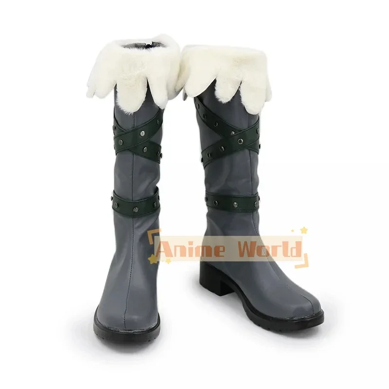 Marcy Wu Cosplay Shoes Halloween Carnival Boots Cosplay Prop PU Leather Shoes Custom Made