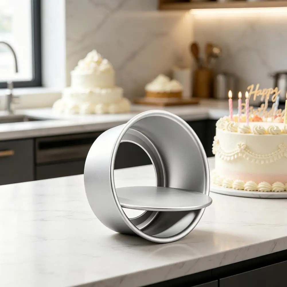 2/4/5/6/7/8/10/12-Inch Aluminum Alloy Cake Pan with Removable Bottom Non-stick Round Springform Cake Pan Cheesecake Baking Mold