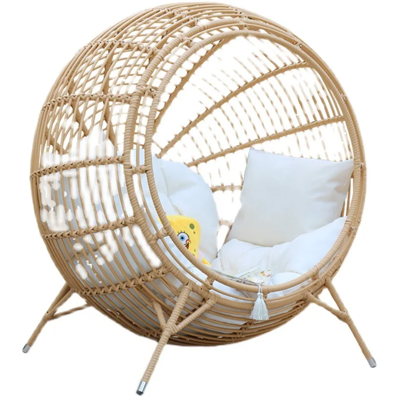 

Lazy, rattan chair, round, outdoor, rattan bed, bird's nest, creative, balcony
