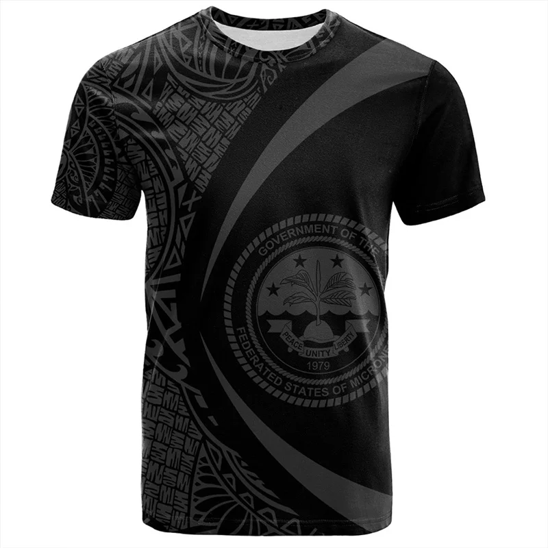 3D Print Federated States Of Micronesia T Shirt FSM Polynesian Flag Of FSM Graphic T-shirts For Men Fashion Tops Tees Clothes