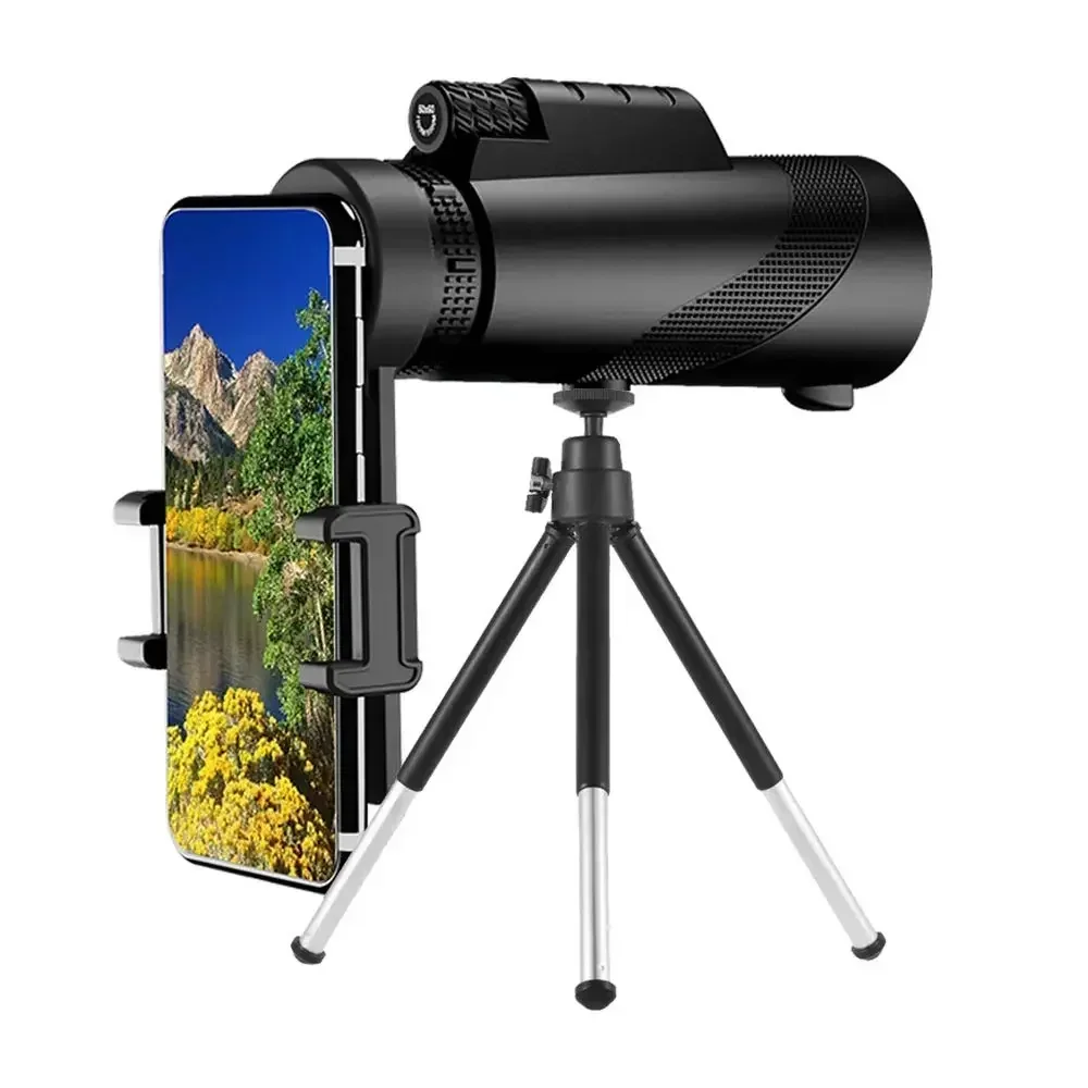 80x100 Monoculars with Tripod Phone Clip, HD High Power, Suitable for Stargazing, Hunting, Bird Watching, Travel, Camping