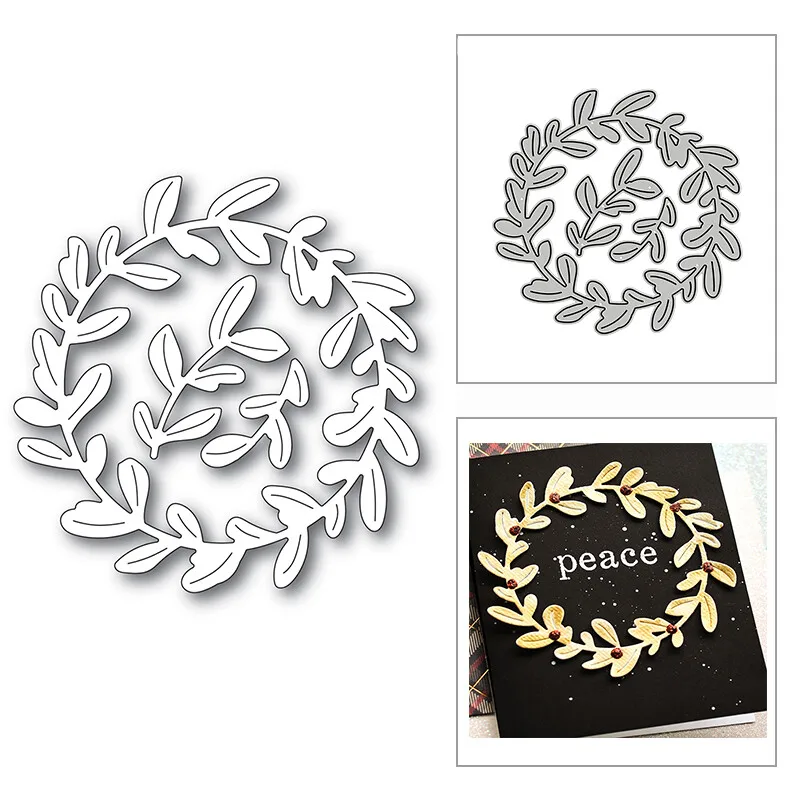 

Leaf Ring metal cutting dies mold Scrapbooking paper craft knife mould blade punch template Embossing stencils 1PCS