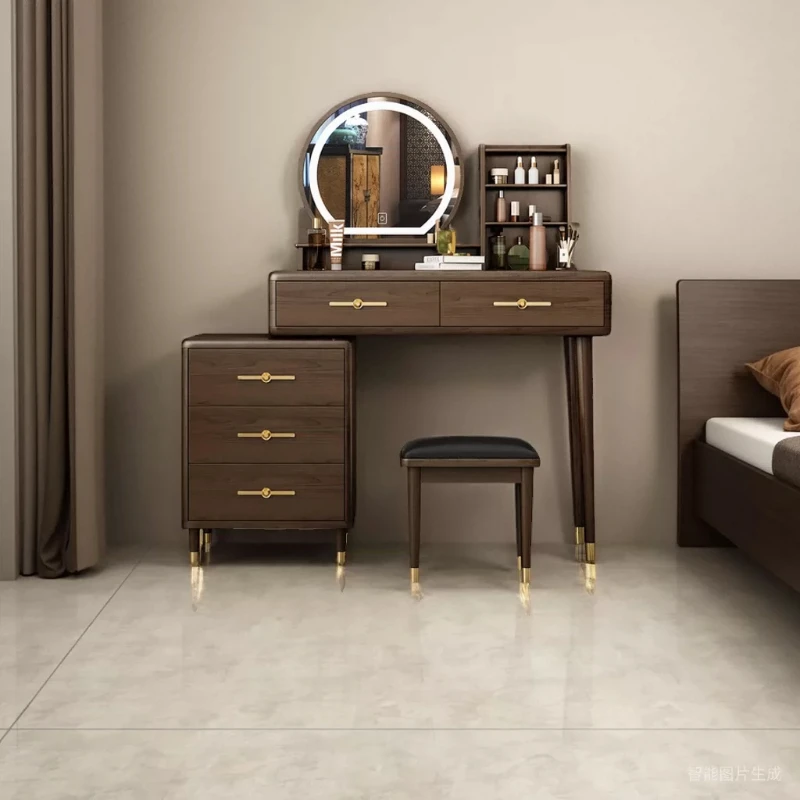Bedside Storage Dressing Tables Wood Coffee Sectional Drawers Makeup Tables Dividers Chest Coiffeuse Mid Century Furniture