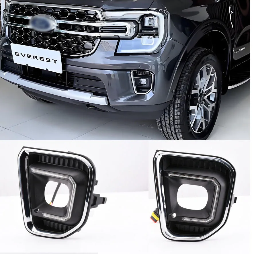 

Для Ford EVEREST 2024 2025 DLAA передний бампер противотуманные фары противотуманные фары DRL дневные ходовые огни