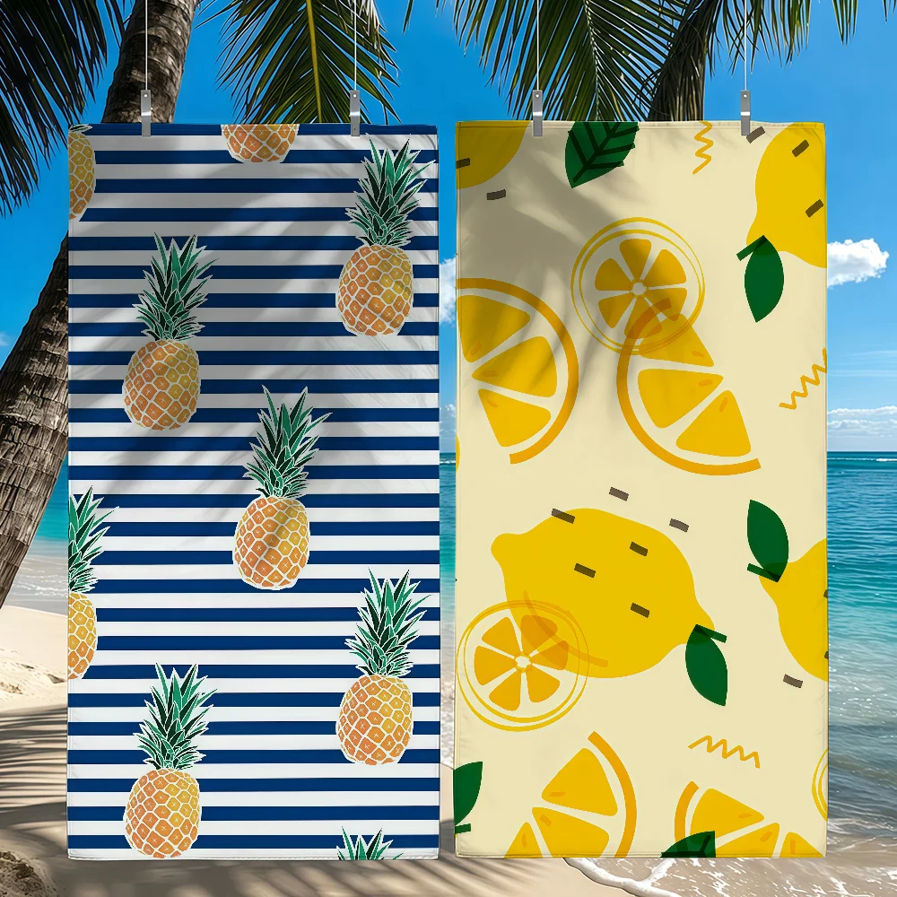 Fruit printed Towel Quick Drying Beach Towels Are Suitable For Swimming Pools Camping Yoga And The Gym