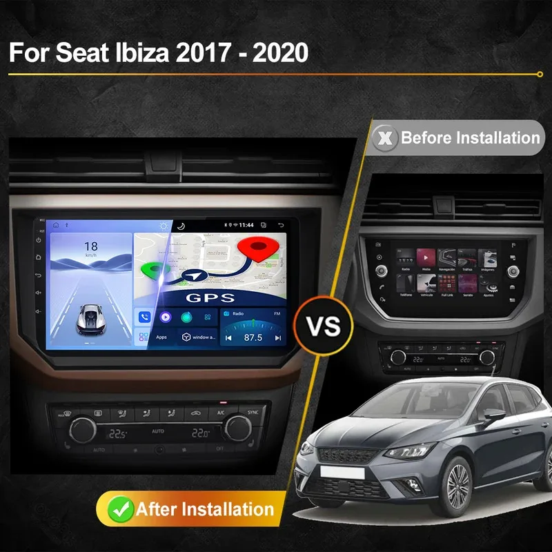 For Seat Ibiza 2017-2021 Car Radio Android Automotive Multimedia Video Player Navigation GPS Carplay Touch Screen Auto Stereo