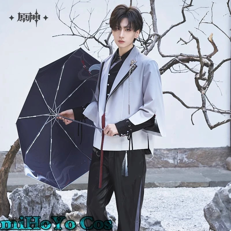 

[Genuine] miHoYo Game Genshin Impact Shenhe Theme Impression Series Folding Umbrella Anime Cartoon Parasol Halloween Gift