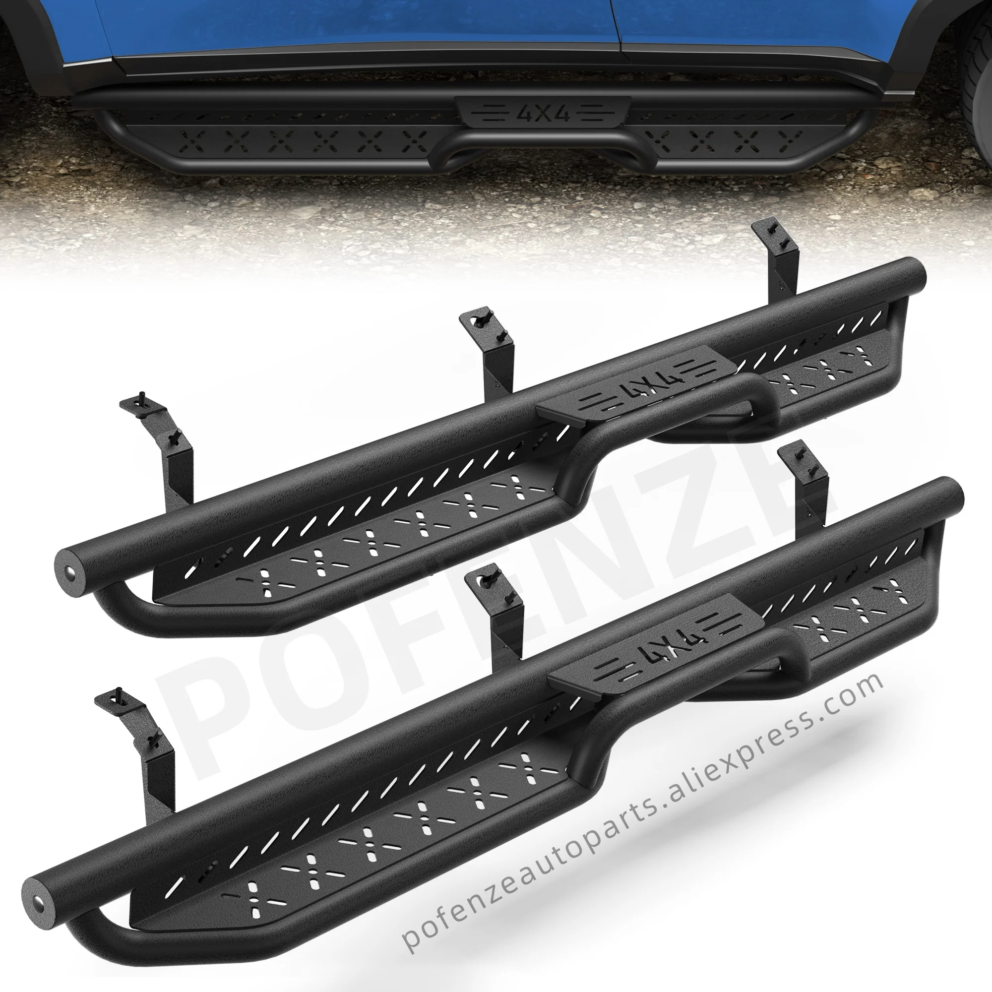 Two Raised 2-Step Running Boards for 2024-2025 Toyota Land Cruiser Prado LC250, Accesorios Toyota, Toyota Land Cruiser lc250