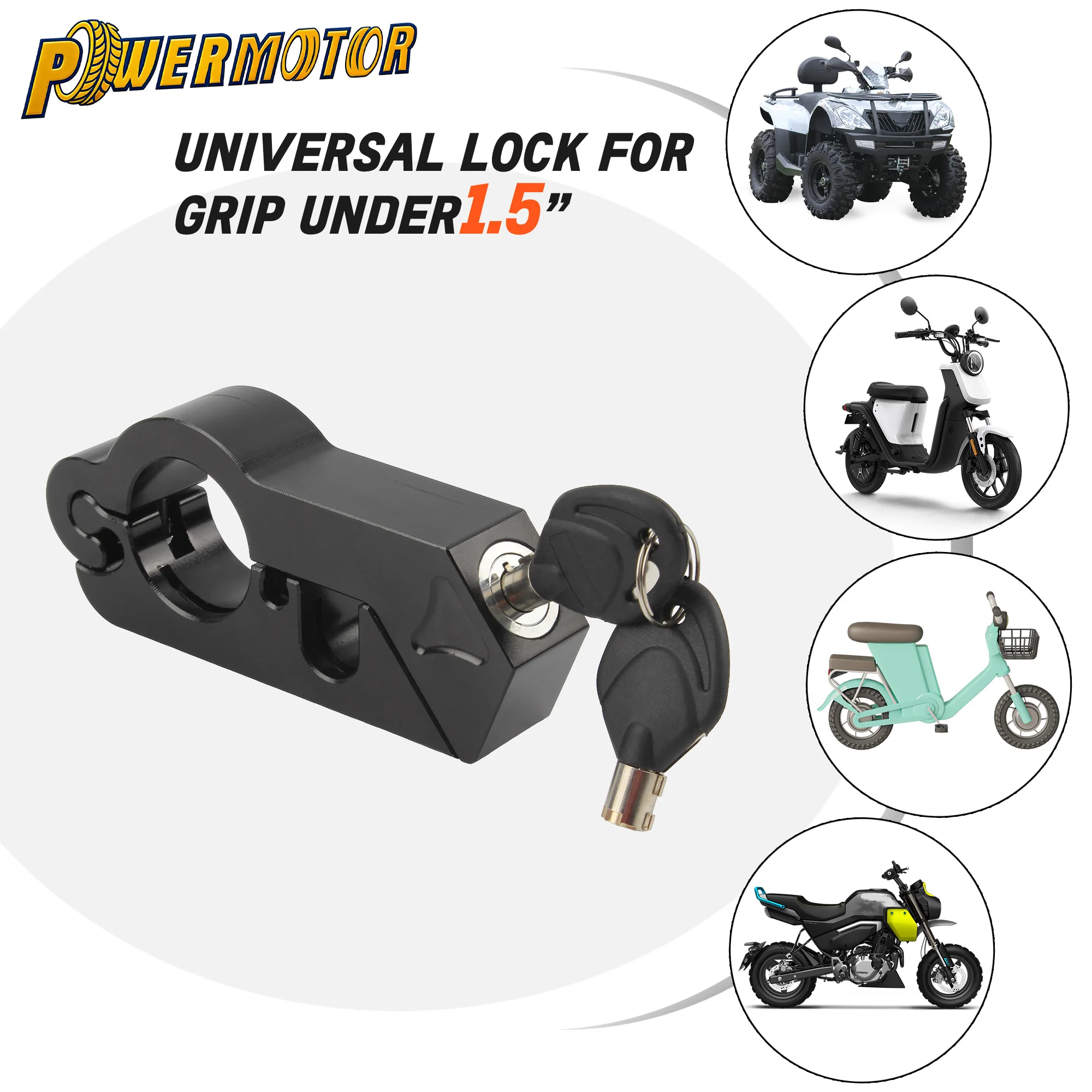

Motorcycle Helmet Lock Handlebar Lock Brake Handle Solid Lock Imitating Steal Lock ATV Dirt Street Bikes Anti Theft 2025