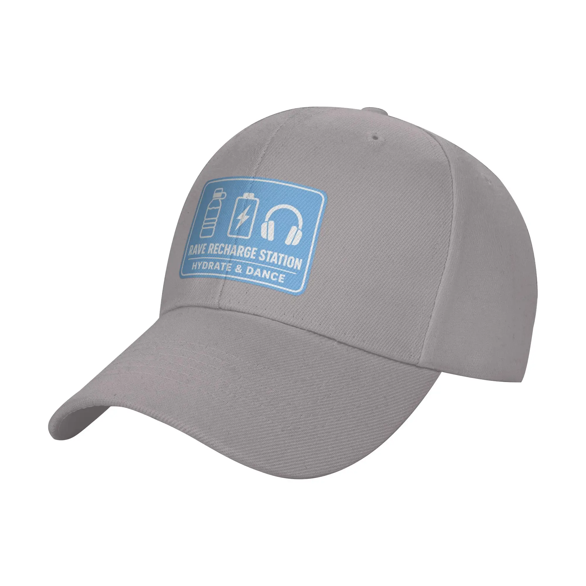 Hot Sale Rave Recharge Station Hydrate and Dance Sign Baseball Cap  Sun Protection Sun Visor  Leisure Activity Sun Visor