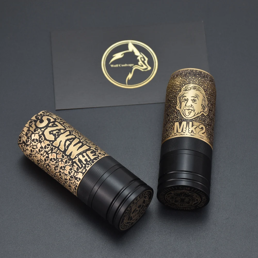 

WOLFCOOLVAPE CIPHER MK2 mod E-Cigarette Brass mod vape tank Mechanical Mod 18650 battery rda atomizer