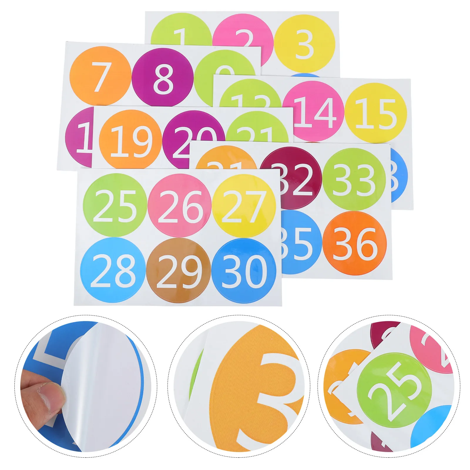 

6Pcs Floor Number Stickers for Classroom Line Up Spots Preschool Kindergarten Teachers Large Clear Color Number Labels Self