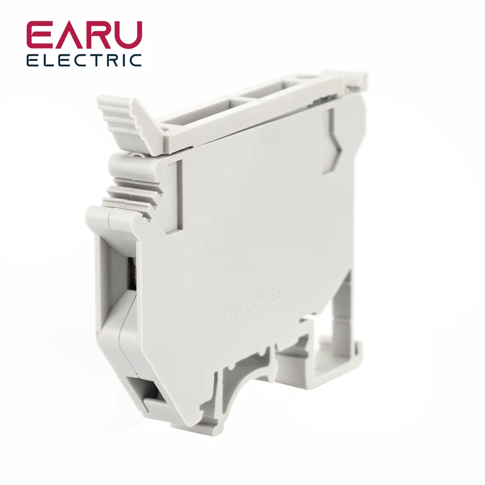 10 Teile/los Din-schiene Terminal Blöcke UK-5-HESI Schwarz Stecker Schraube Sicherung Terminal Block Stecker Schraube Sicherung Halter Leiter – Detail 7