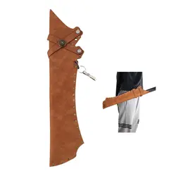 Archery Arrow Quiver Archery Back Arrow Quiver Holder PU Leather Archery Quiver with Belt Clip for Field and Practice