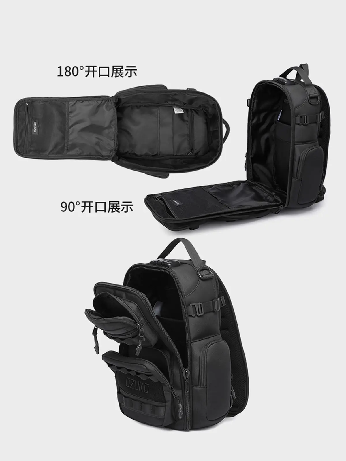 OZUKO  Men Chest Bag Waterproof Outdoor Sports Tactical Male Shoulder Bag High Quality Crossbody Sling Bags