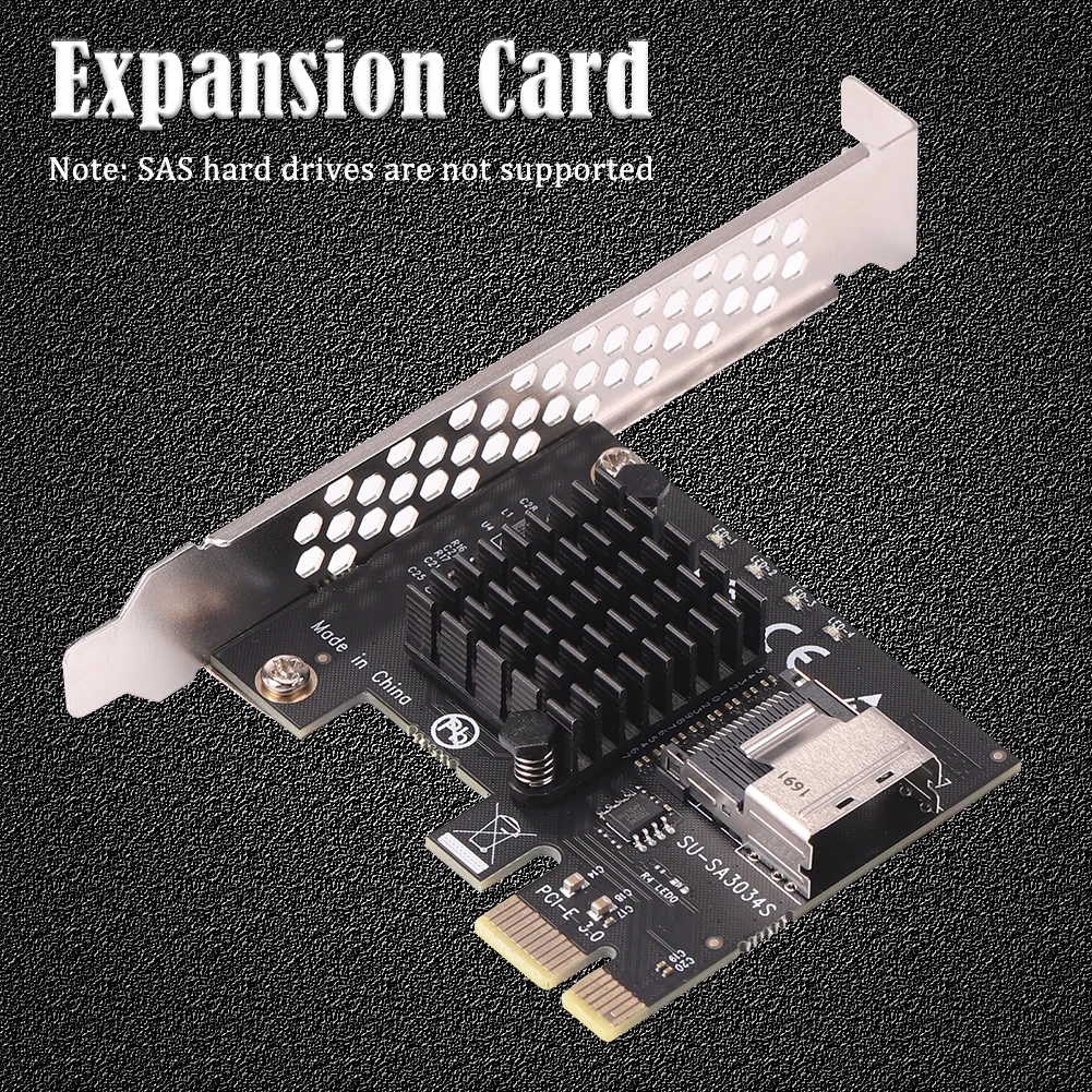 الكمبيوتر PCI-E 1x إلى Mini SAS SFF-8087 الناهض بطاقة التعدين الملحقات Mini PCI Express X1 2.0 مهايئ منفذ لنظام التشغيل Windows/Linux