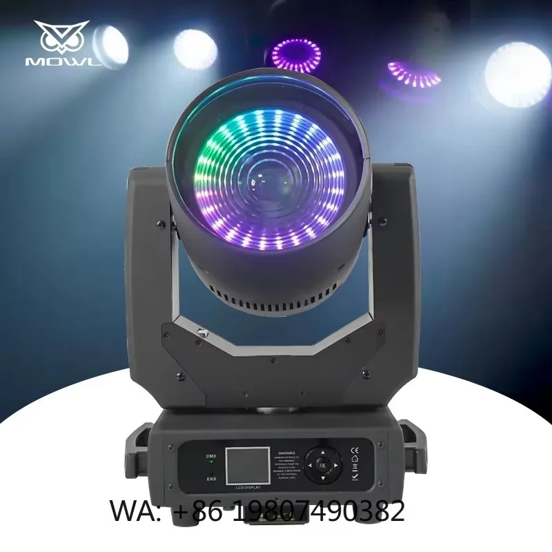 150W 4in1 RGBW Zoom Wash LED Moving Head Projection Light DMX512 Background Fixture for Mobile Party Stage Performances