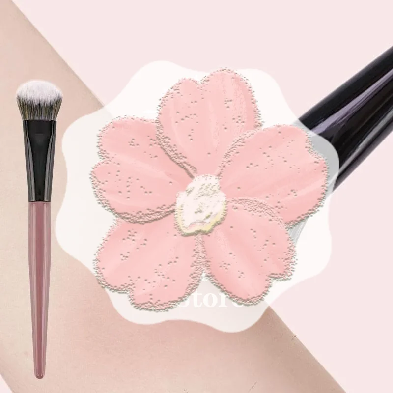 فرشاة أحمر الخدود الناعمة للخدود، أداة تجميل محمولة لبودرة أحمر الخدود وكونتور الوجه للنساء والفتيات المبتدئين #1