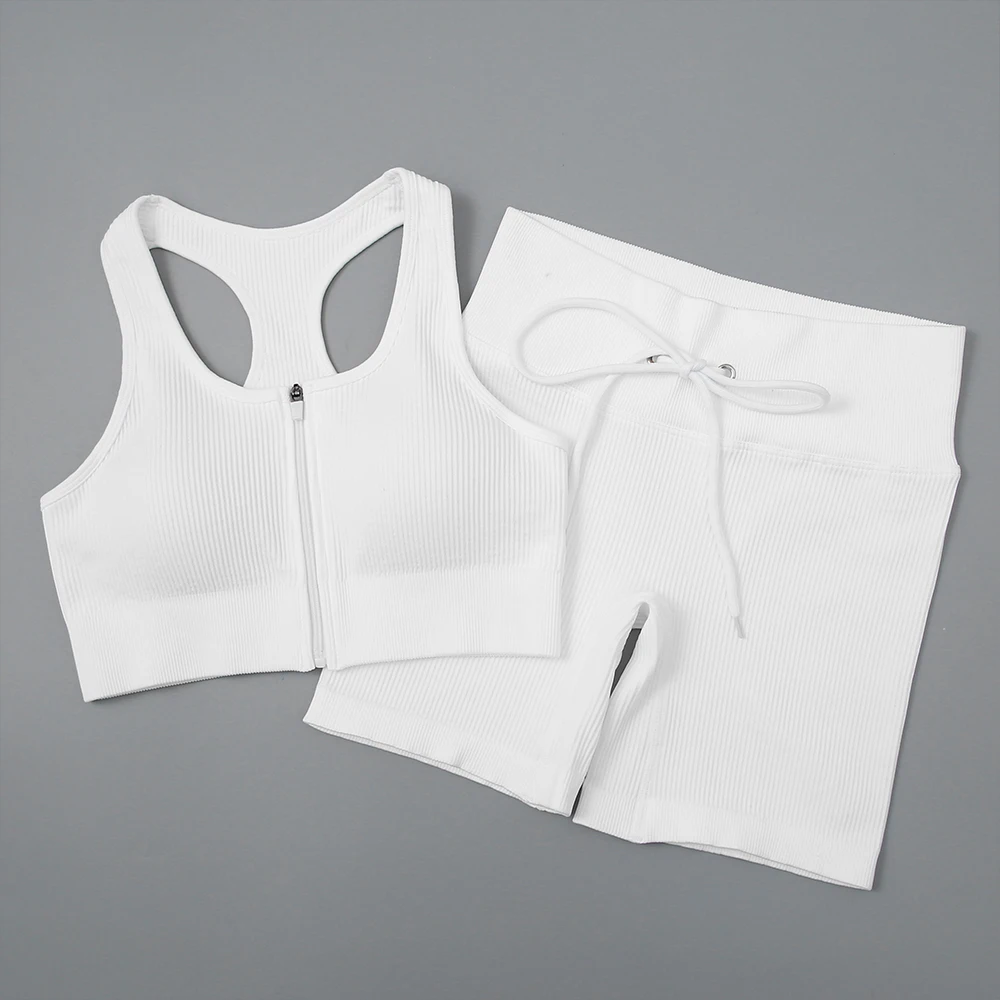 Seamless Women Yoga Set Sports Bra Shorts Fitness Wear Outfit 2Piece Gym Yoga Sets Workout Suits Sports Suits Fitness Sportswear