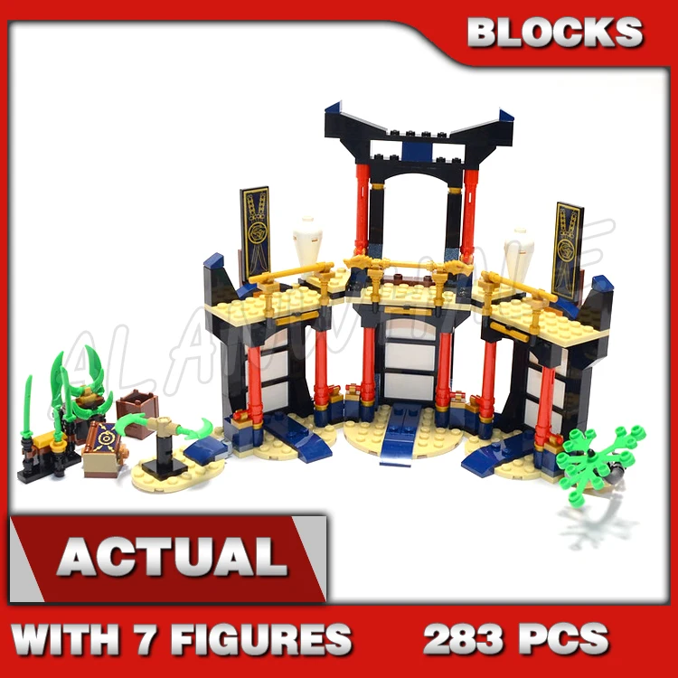 283pcs Shinobi Legacy Tournament of Elements Temple Battle Platform Masters 70111 Building Blocks toys Compatible With Model