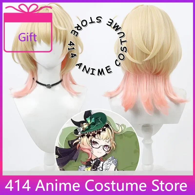 

Emilie Cosplay Wig Anime Game Genshin Impact Characters Party Wigs Role Play Costume Prop Synthetic Hair Headwear