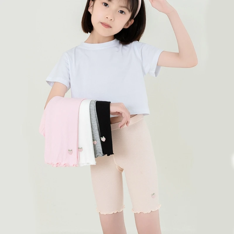 Girls Summer Nonslip Safety Shorts Soft Breathable Fabric Stretchy Waist For Active Play And Outdoor Activity A2UB