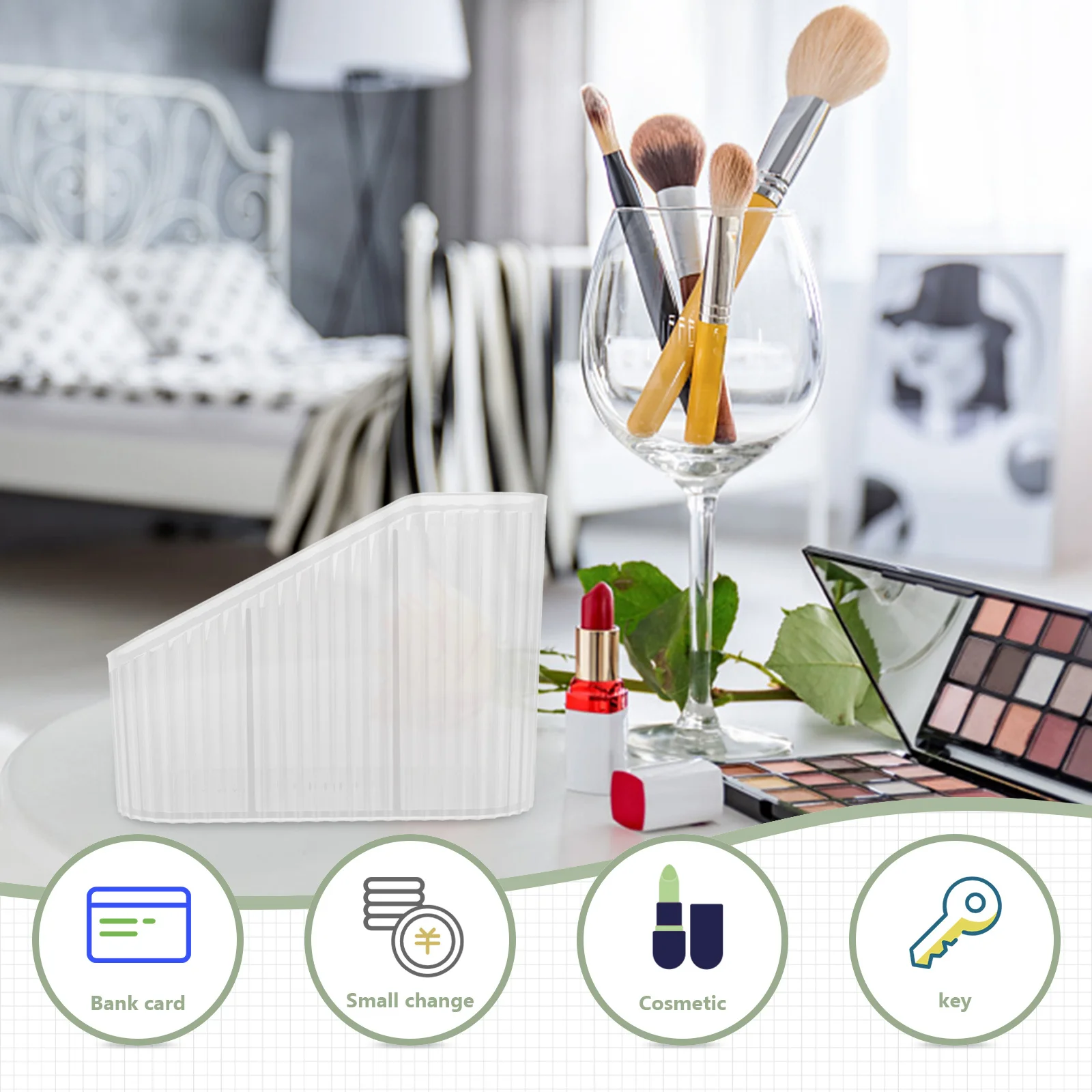 

3 Tier Makeup Brush Holder Organizer Storage Box for Cosmetics Eyeliner Pencils Pens Desktop Vanity Accessories