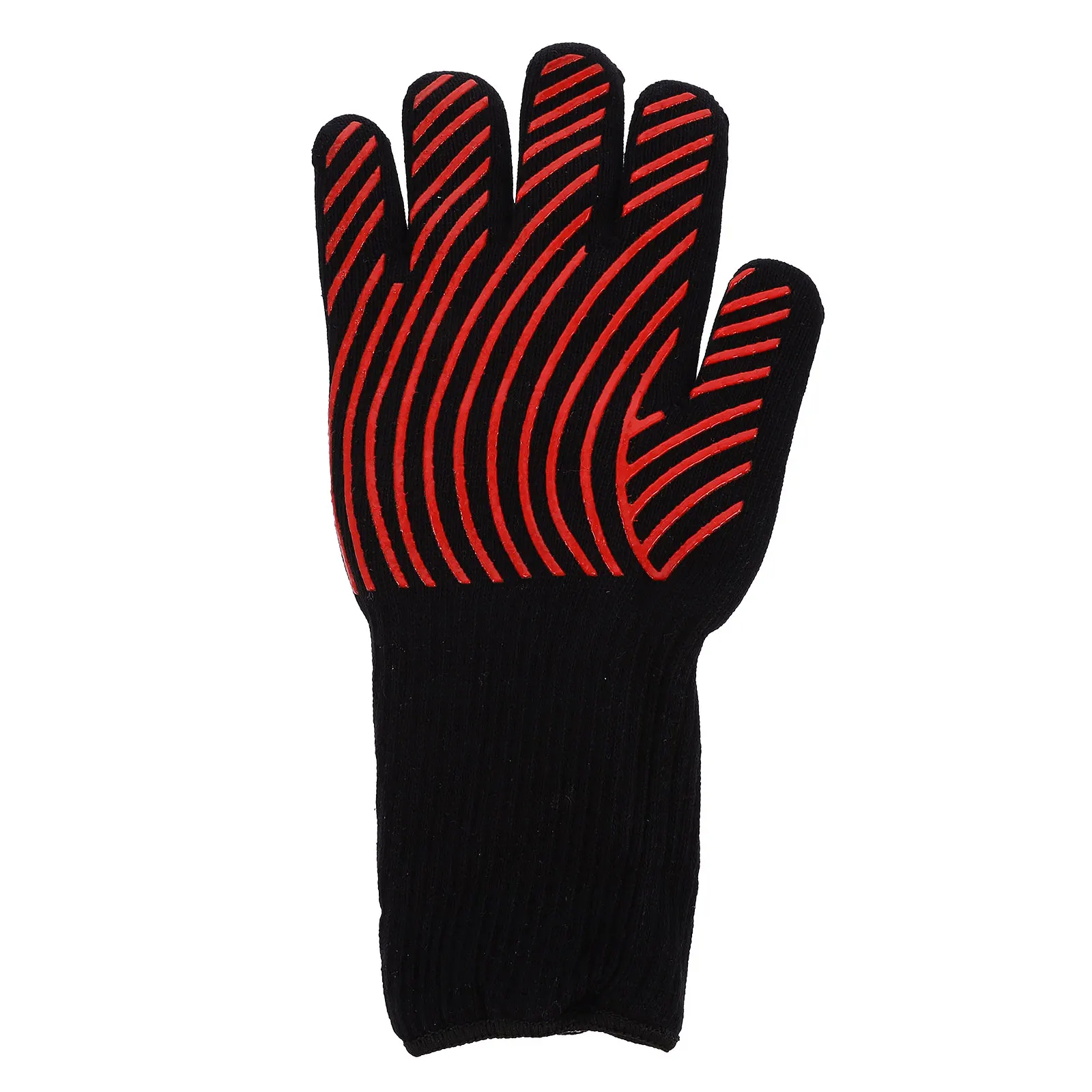 

1pc Fireproof Gloves Heat Resistant Oven BBQ Grill Microwave Silicone Cooking Flame Retardant Reusable Washable High Temperature