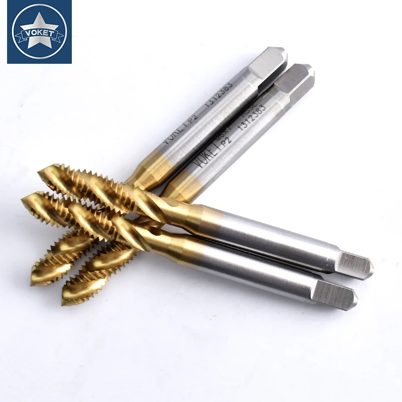 HSSE Metric With TIN Spiral Fluted Tap M1 M1.2 M1.4 M1.5 M1.6 M1.7 M1.8 M2 M2.2 M2.3 M2.5 M2.6 X0.25 Machine Screw Thread Taps