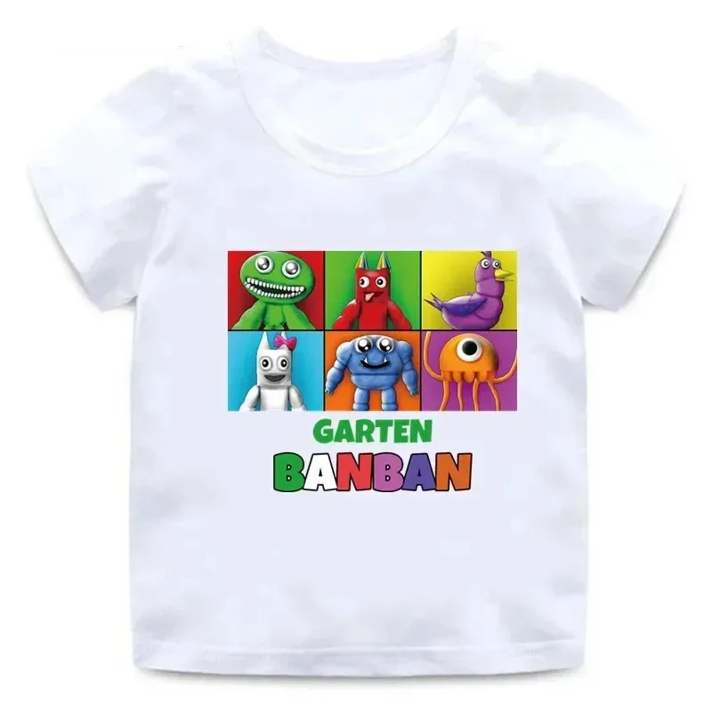 2024 New Popular Game Printed Cartoon Children's T-shirt Cute and Fun Girl Cotton Coat Baby Boy T-shirt Summer Children's Top