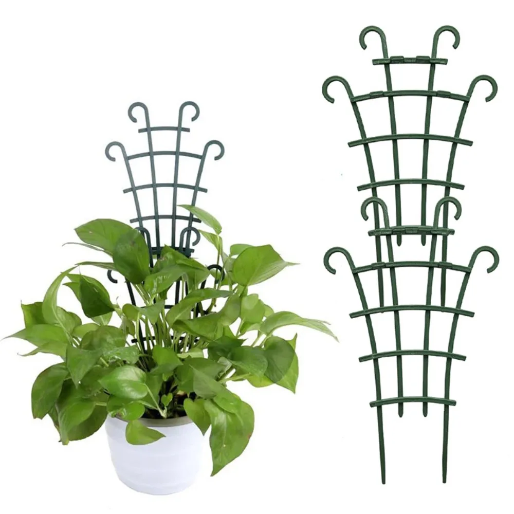 2PCS Solid Plastic Plant Climbing Trellis Frame Trellis Fixed Rod Plant Cages Stackable Plant Climbing Support Plant Care