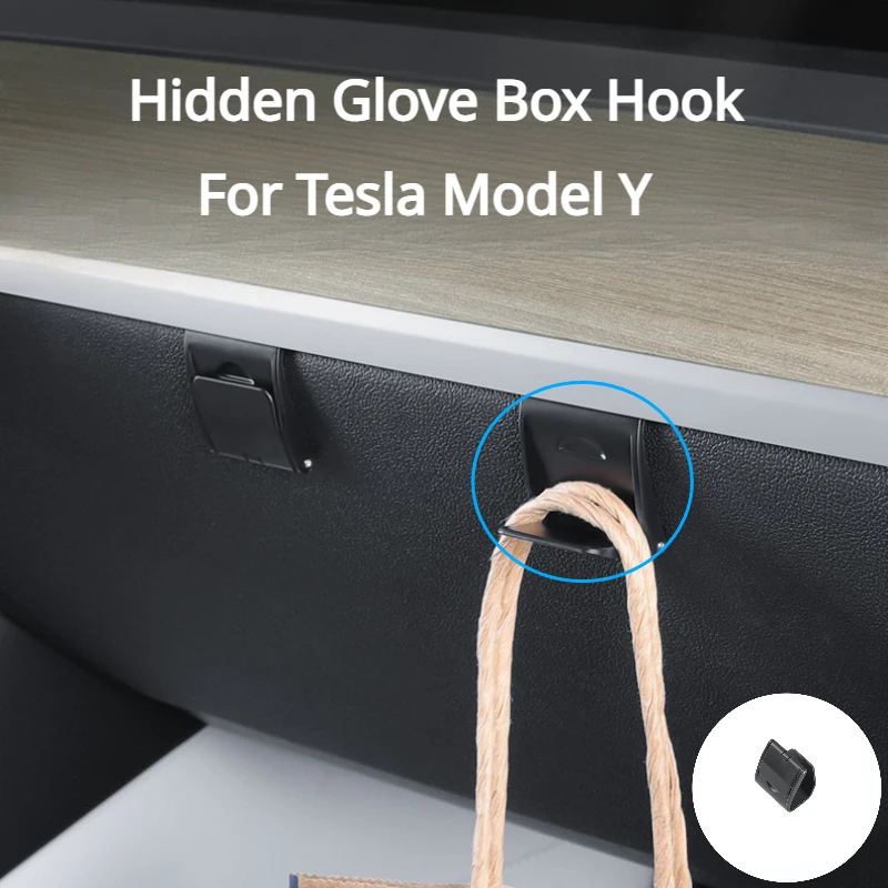 Glove Box Hook for Tesla Model Y Hidden Clip Holder Hang Bag Umbrella Hook Organizer Storage Modely Car Accessories 2022-2023