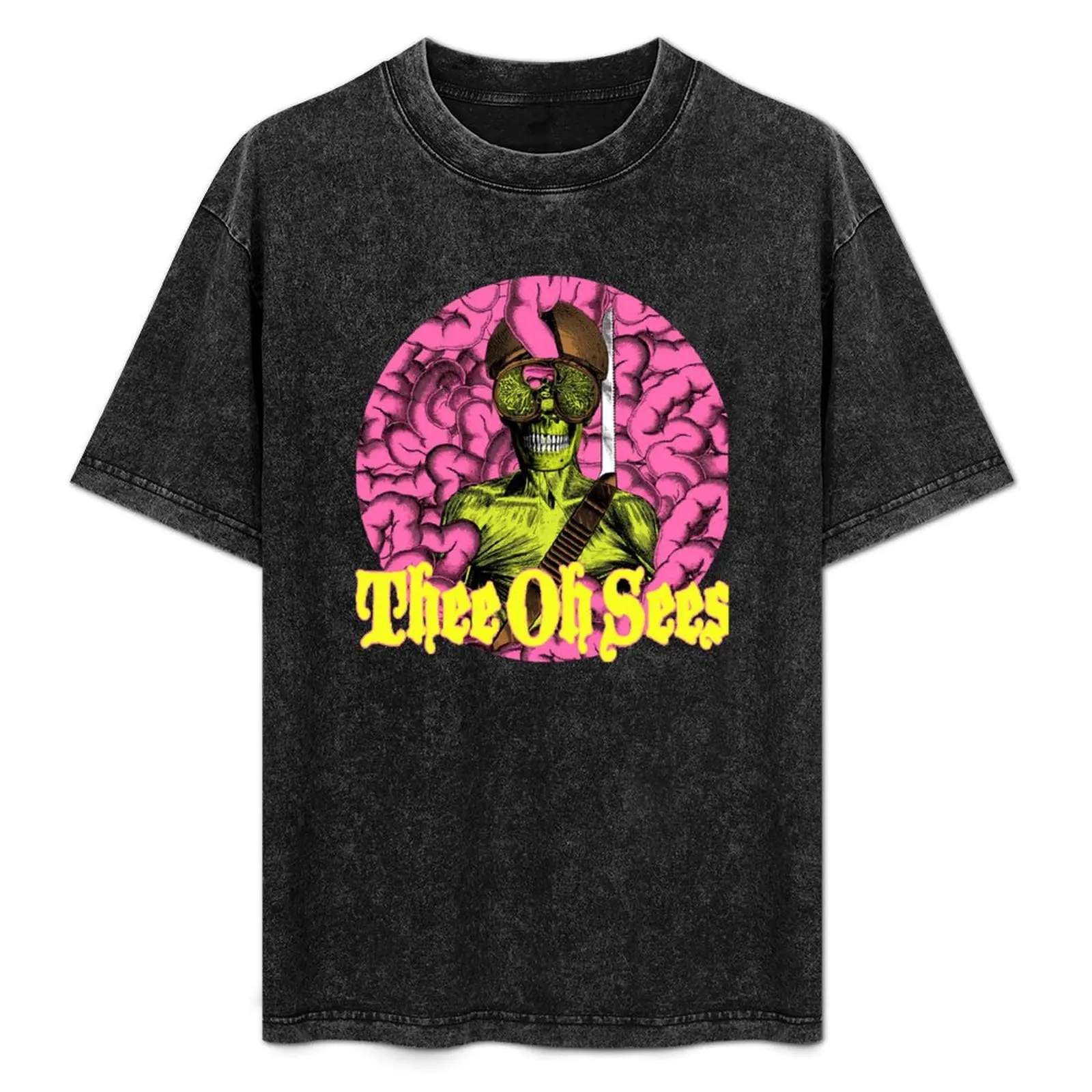 

Thee Oh Sees T-Shirt Retro Style Print Casual Top