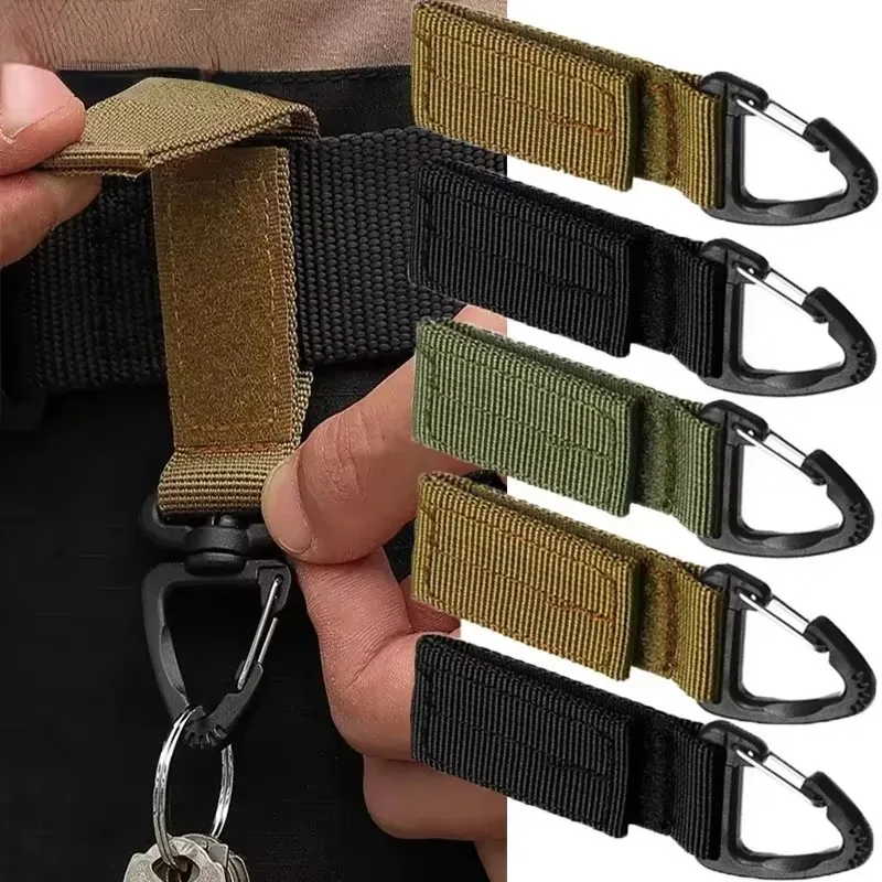 1/2/3Pcs Outdoor Nylon Carabiner Key Hook Webbing Buckle Belt Buckle Hanging Camping Climbing Backpack Accessories