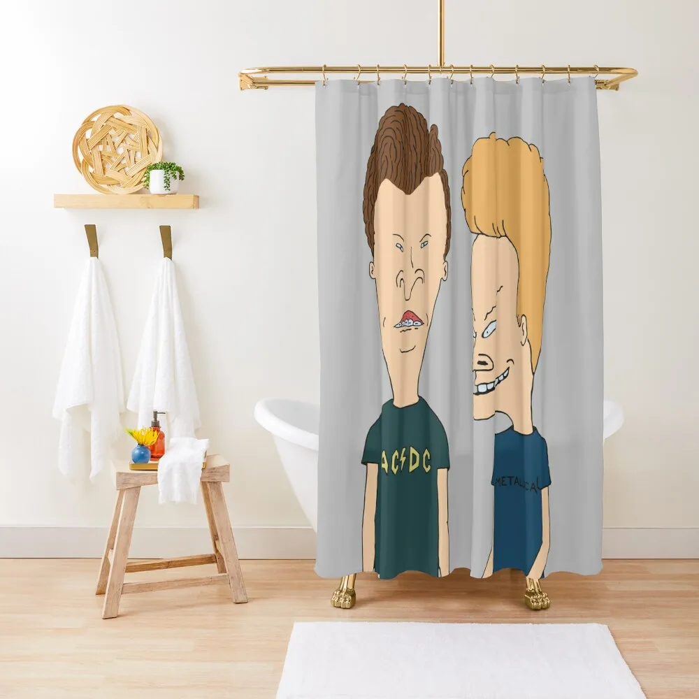 

Beavis and Butthead Shower Curtain Funny Shower For Bathrooms Shower Bath Toilet Accessories Bathroom Curtain