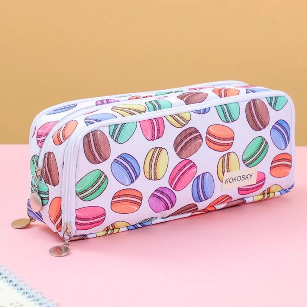 High Quality Large Storage Pencil Bag Zipper Creative Pen Case 3 Compartment Cute Pencil Pouch School